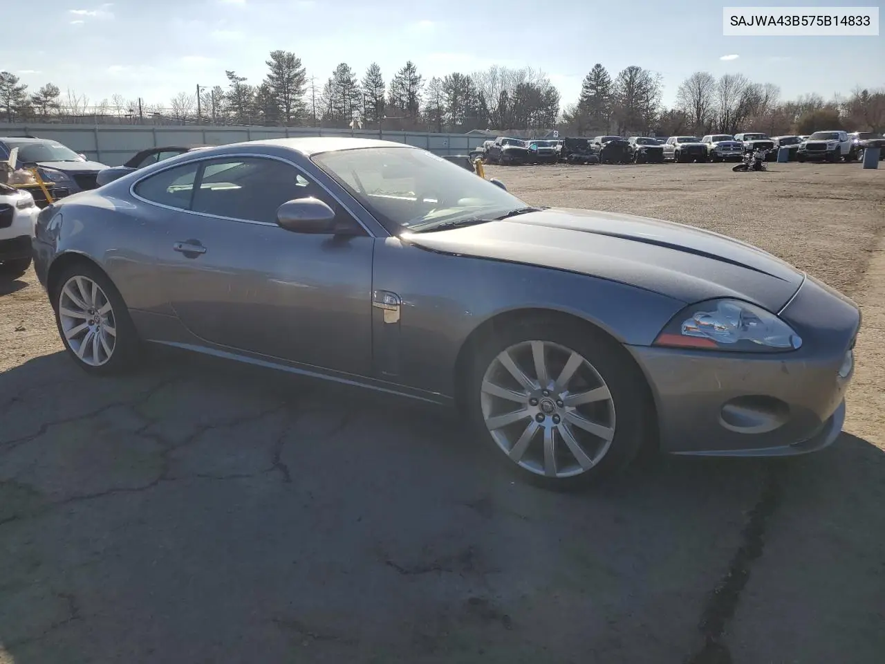 2007 Jaguar Xk VIN: SAJWA43B575B14833 Lot: 47523645