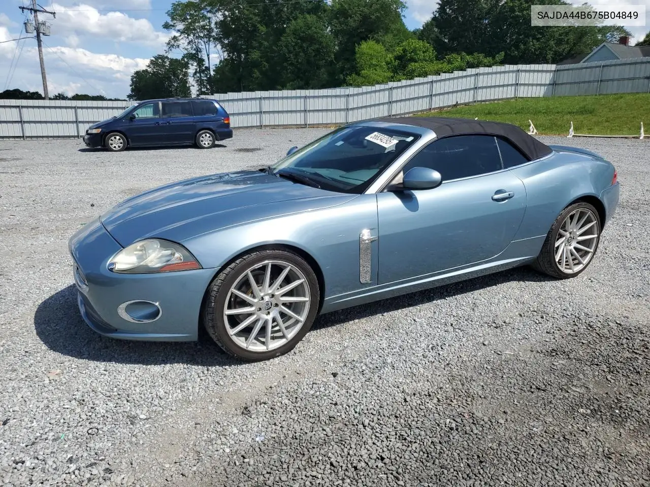 2007 Jaguar Xk VIN: SAJDA44B675B04849 Lot: 56834295
