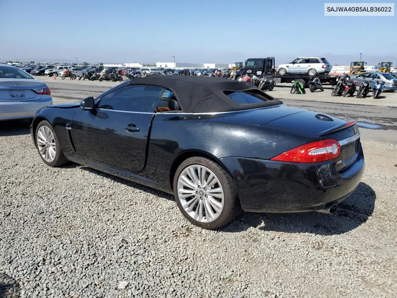 2010 Jaguar Xk Portfolio VIN: SAJWA4GB5ALB36022 Lot: 56038565