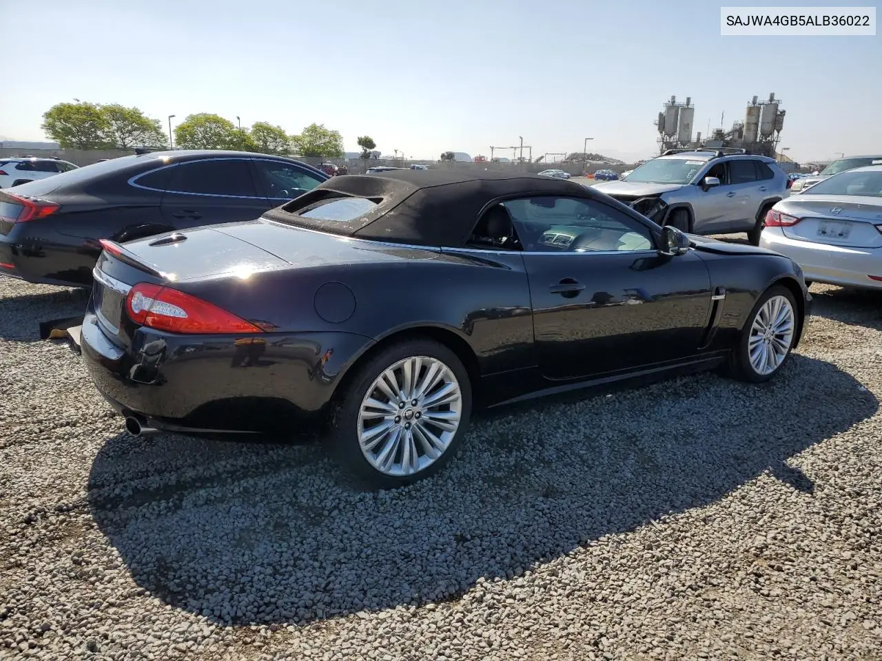 2010 Jaguar Xk Portfolio VIN: SAJWA4GB5ALB36022 Lot: 56038565