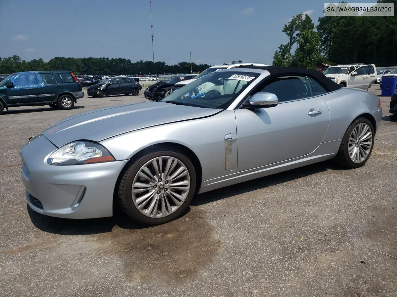 2010 Jaguar Xk Portfolio VIN: SAJWA4GB3ALB36200 Lot: 62930675