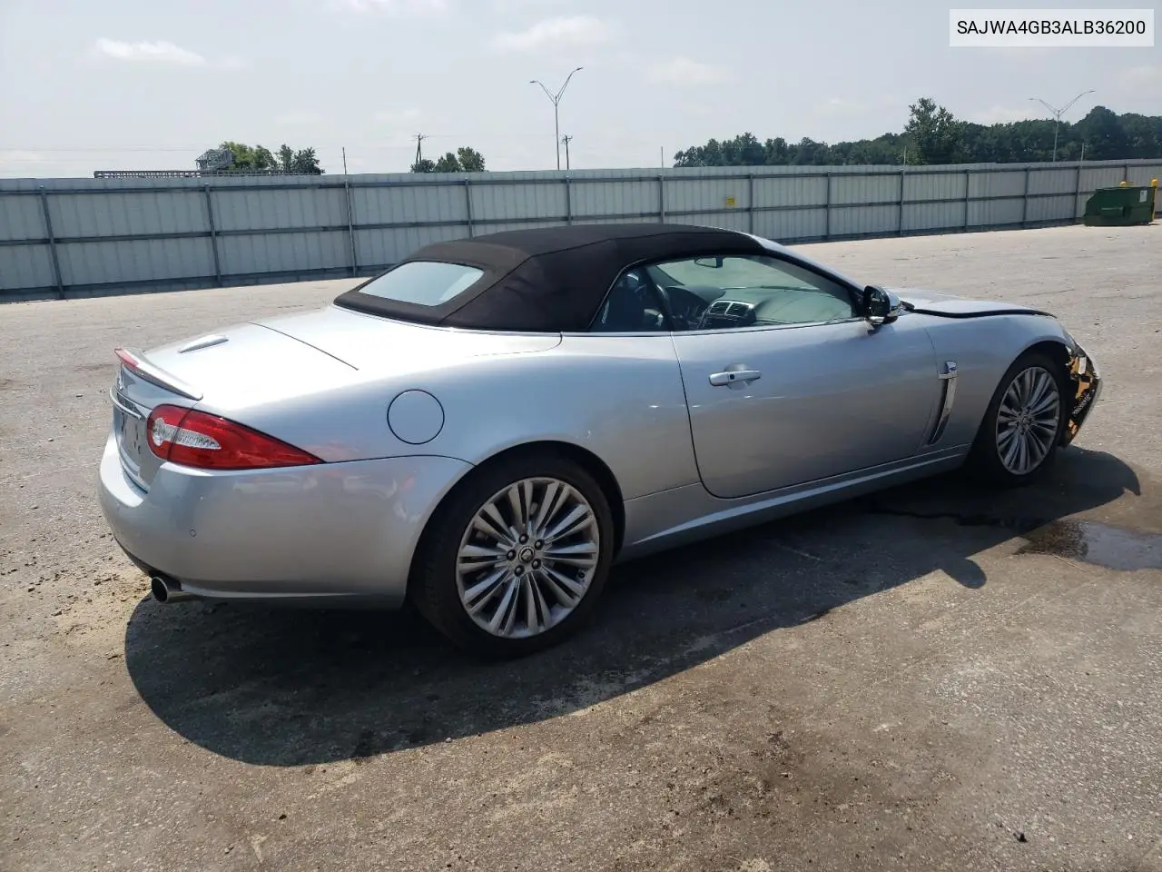 2010 Jaguar Xk Portfolio VIN: SAJWA4GB3ALB36200 Lot: 62930675