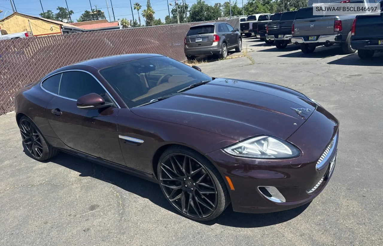 2012 Jaguar Xk VIN: SAJWA4FB5CLB46697 Lot: 58211005