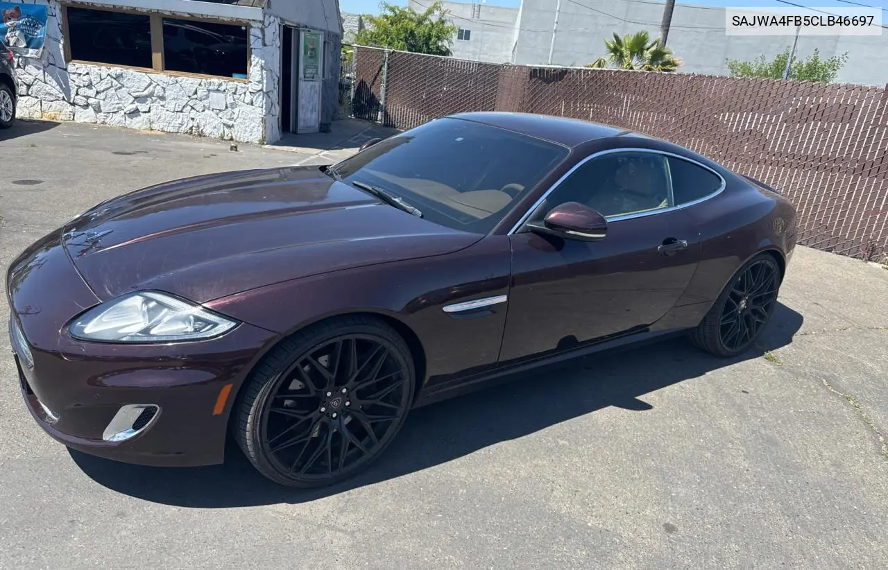 2012 Jaguar Xk VIN: SAJWA4FB5CLB46697 Lot: 58211005
