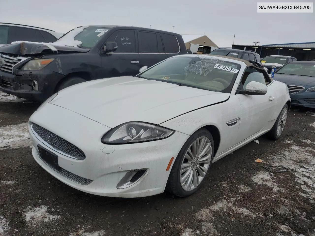 2012 Jaguar Xk VIN: SAJWA4GBXCLB45205 Lot: 87737335
