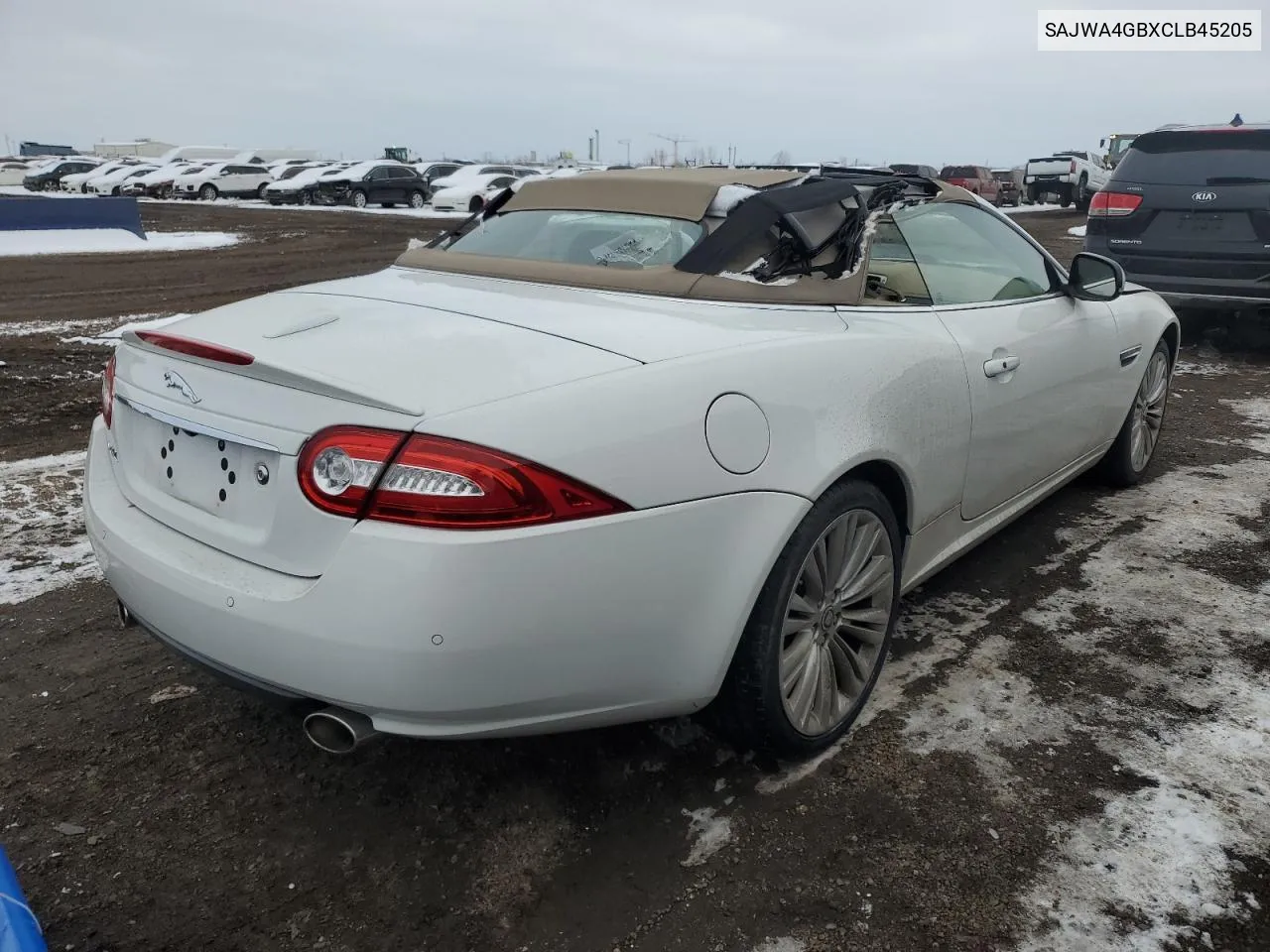 2012 Jaguar Xk VIN: SAJWA4GBXCLB45205 Lot: 87737335