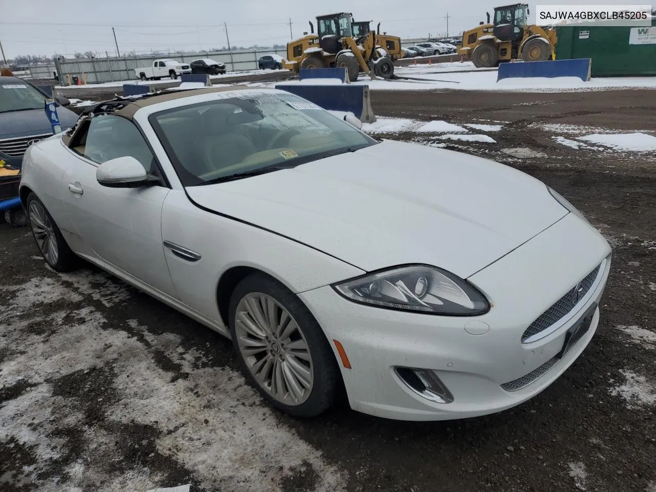 2012 Jaguar Xk VIN: SAJWA4GBXCLB45205 Lot: 87737335