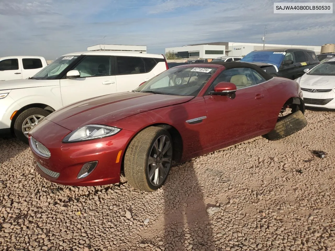 2013 Jaguar Xk VIN: SAJWA4GB0DLB50530 Lot: 82715724