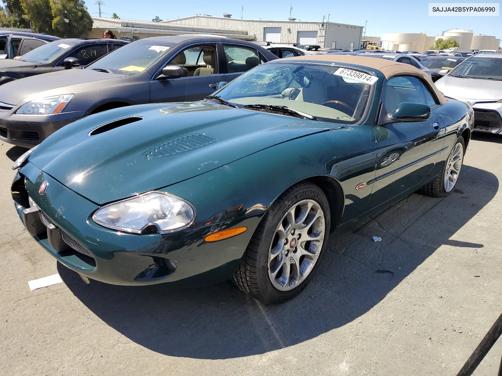 2000 Jaguar Xkr VIN: SAJJA42B5YPA06990 Lot: 67339814