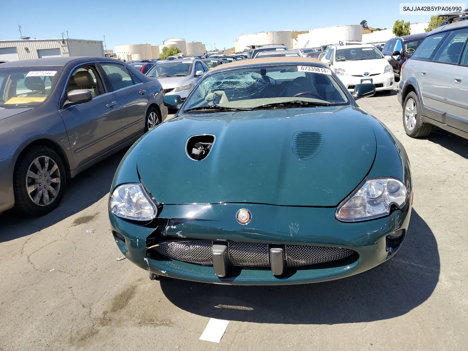 2000 Jaguar Xkr VIN: SAJJA42B5YPA06990 Lot: 67339814