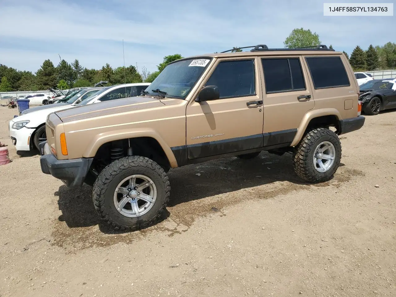 2000 Jeep Cherokee Classic VIN: 1J4FF58S7YL134763 Lot: 55957205