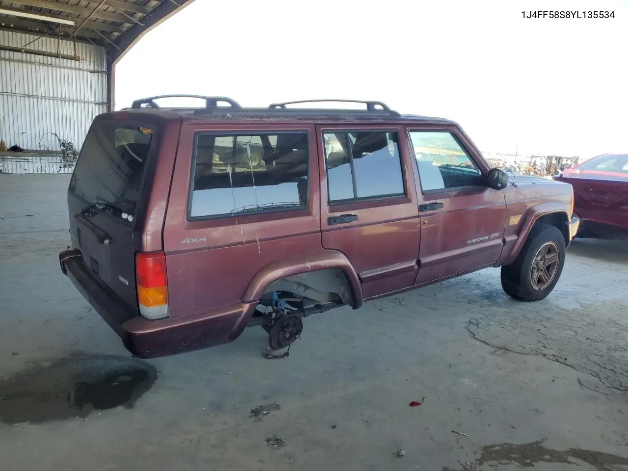 2000 Jeep Cherokee Classic VIN: 1J4FF58S8YL135534 Lot: 62211335