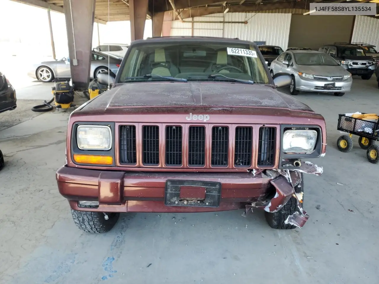 2000 Jeep Cherokee Classic VIN: 1J4FF58S8YL135534 Lot: 62211335