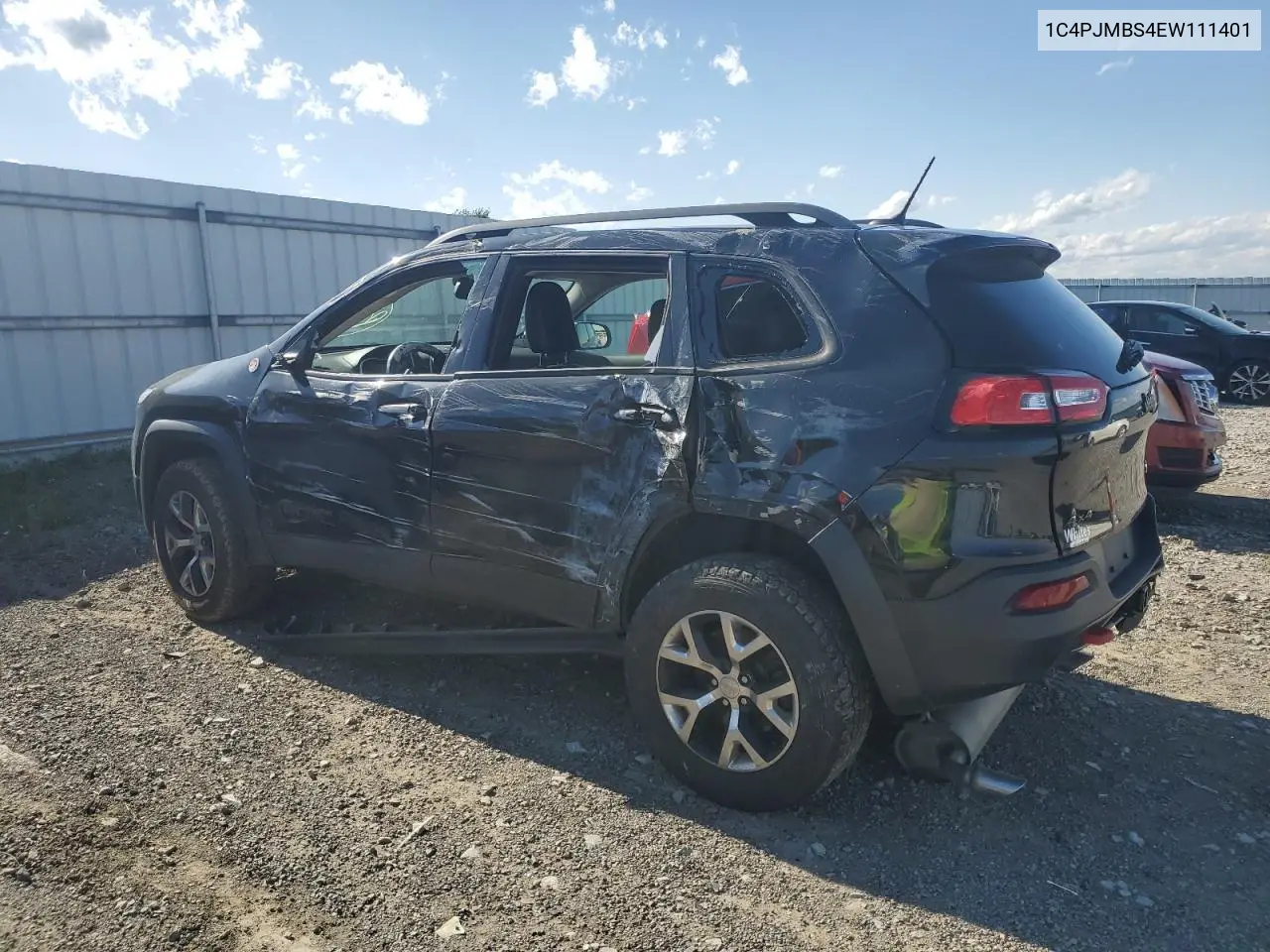 2014 Jeep Cherokee Trailhawk VIN: 1C4PJMBS4EW111401 Lot: 57998735