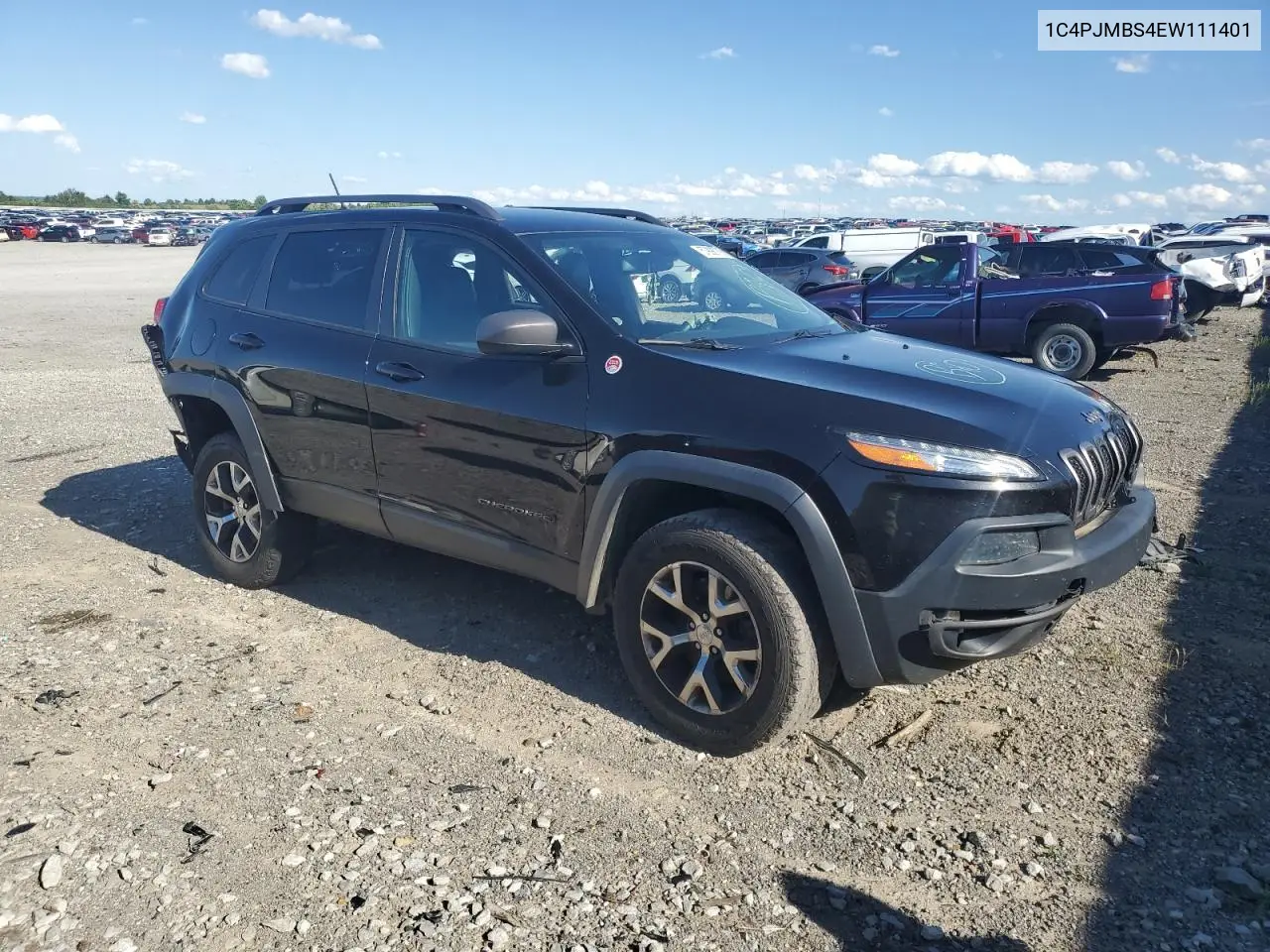 2014 Jeep Cherokee Trailhawk VIN: 1C4PJMBS4EW111401 Lot: 57998735