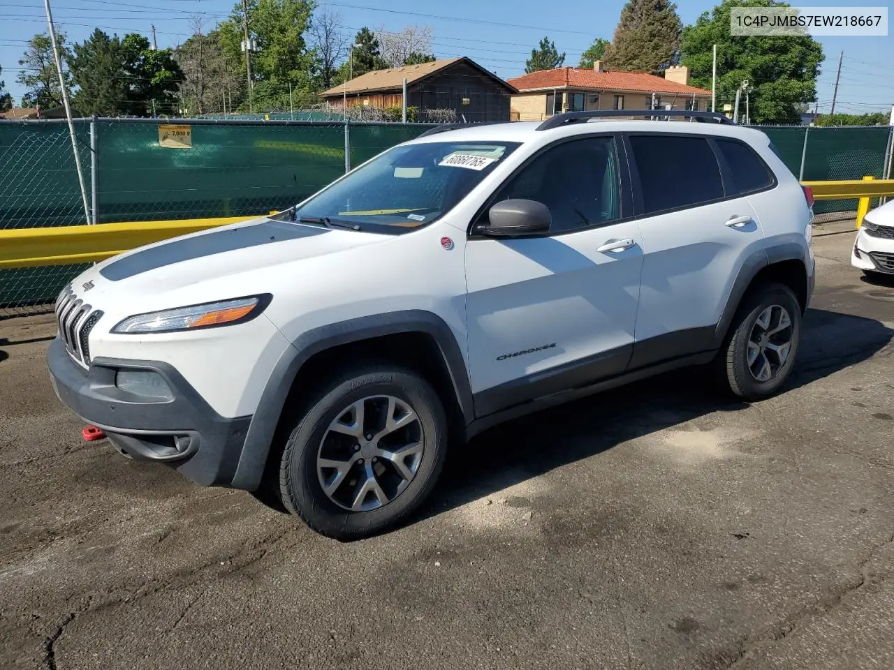2014 Jeep Cherokee Trailhawk VIN: 1C4PJMBS7EW218667 Lot: 60860765