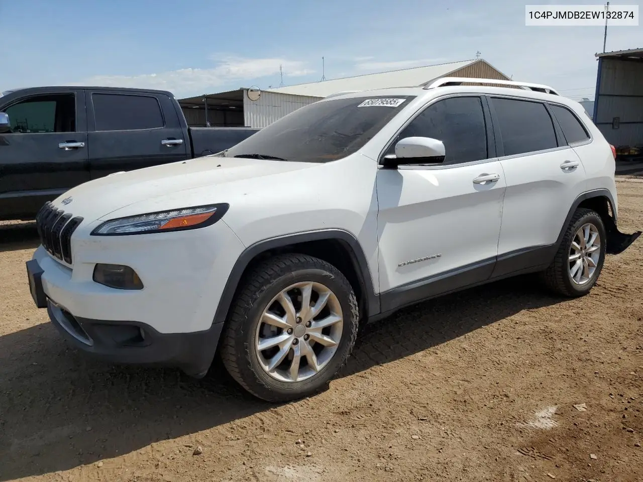 2014 Jeep Cherokee Limited VIN: 1C4PJMDB2EW132874 Lot: 65079585