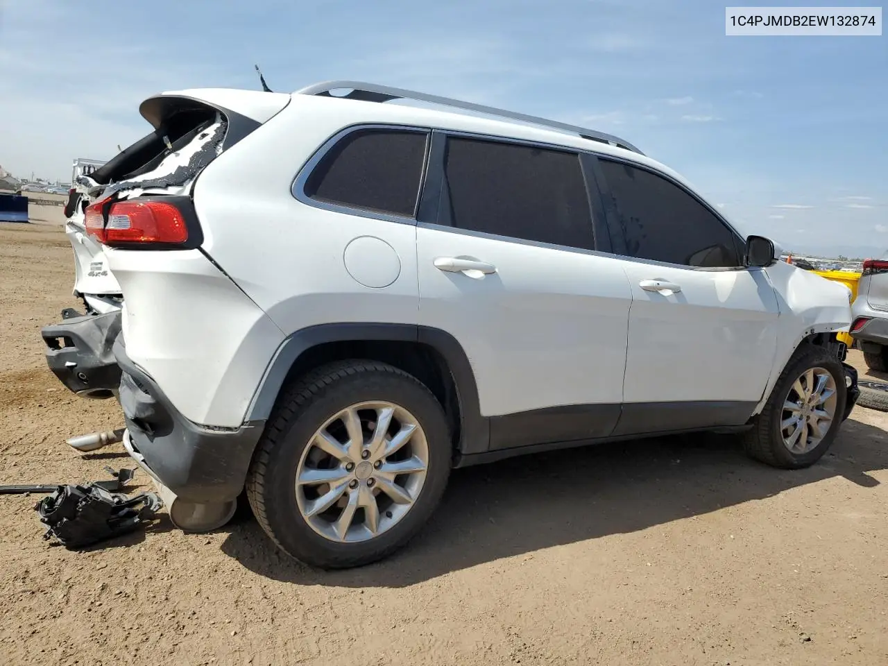2014 Jeep Cherokee Limited VIN: 1C4PJMDB2EW132874 Lot: 65079585