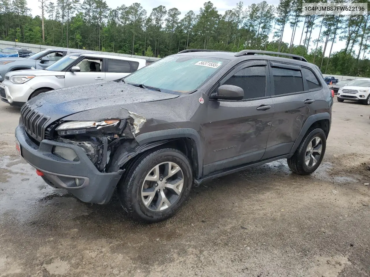 2015 Jeep Cherokee Trailhawk VIN: 1C4PJMBS7FW622196 Lot: 56371555