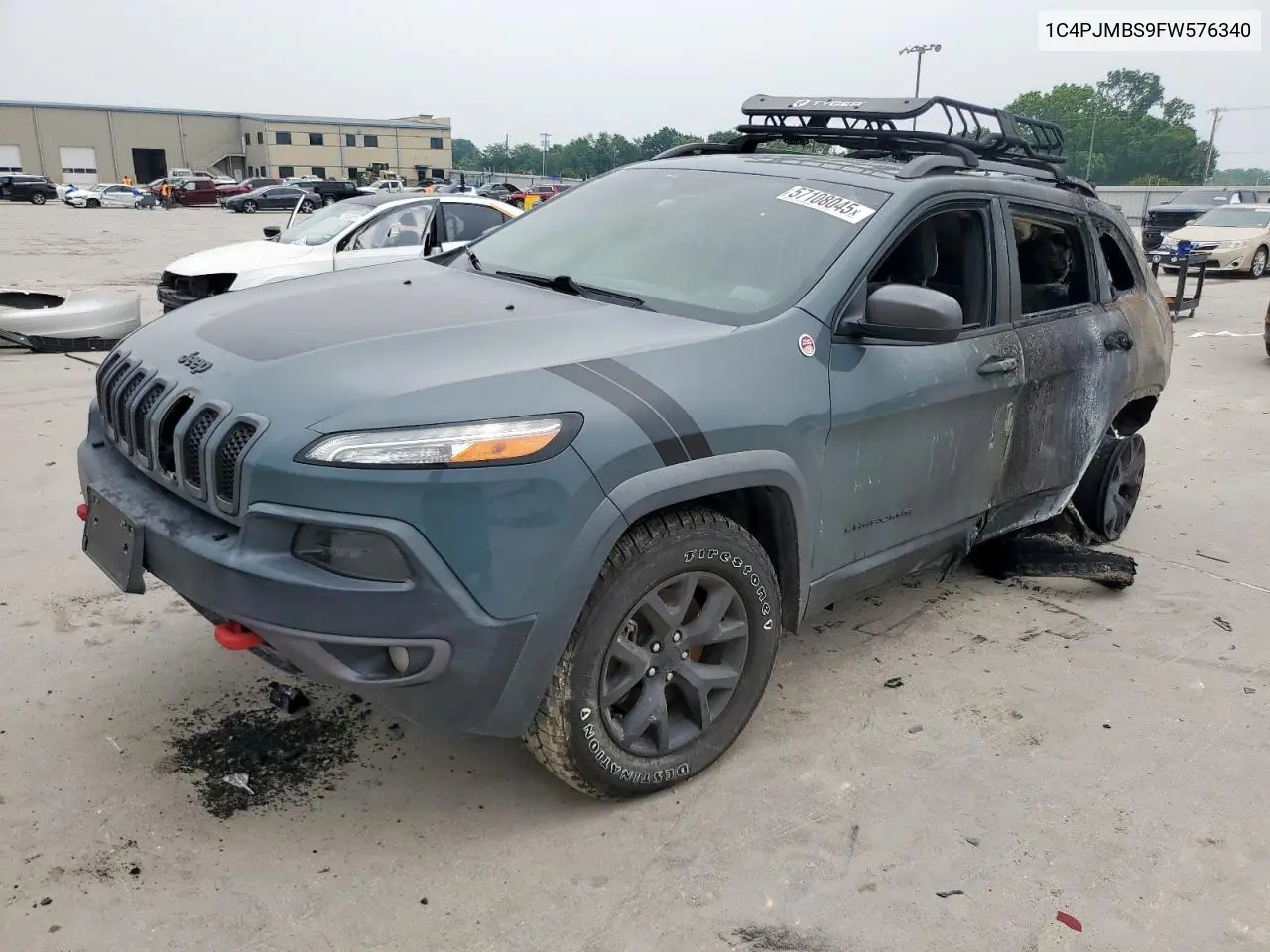 2015 Jeep Cherokee Trailhawk VIN: 1C4PJMBS9FW576340 Lot: 57108045