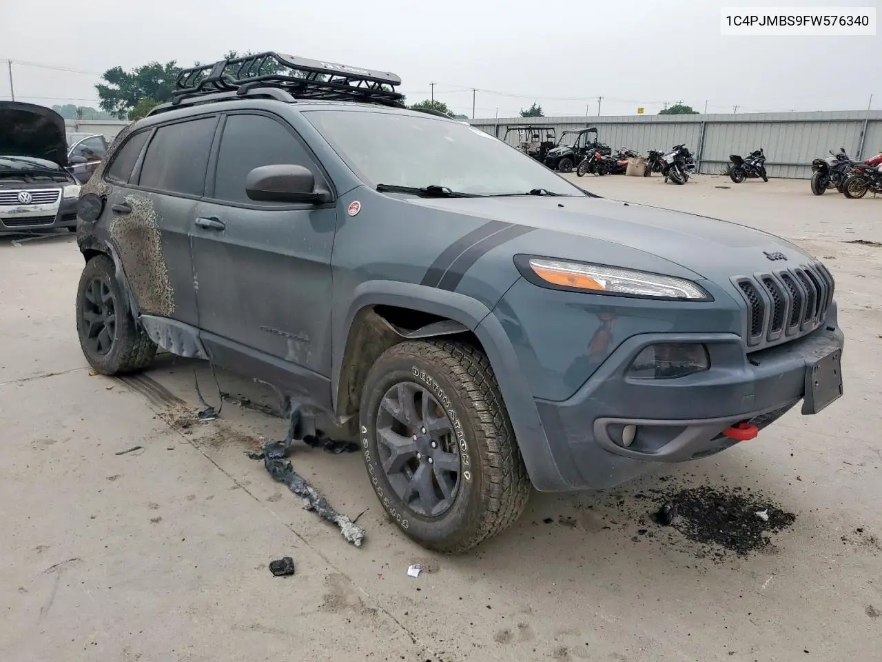 2015 Jeep Cherokee Trailhawk VIN: 1C4PJMBS9FW576340 Lot: 57108045