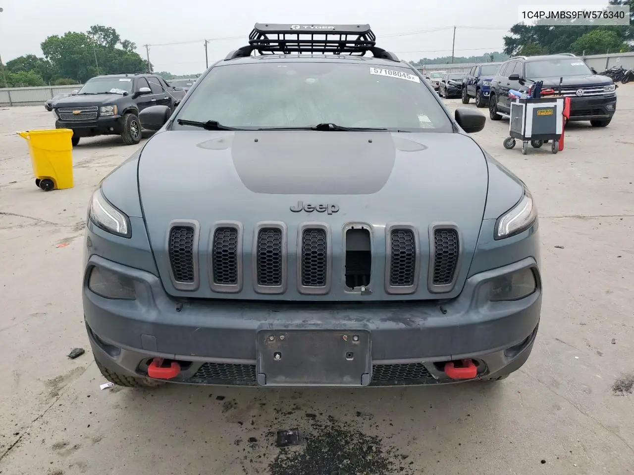 2015 Jeep Cherokee Trailhawk VIN: 1C4PJMBS9FW576340 Lot: 57108045