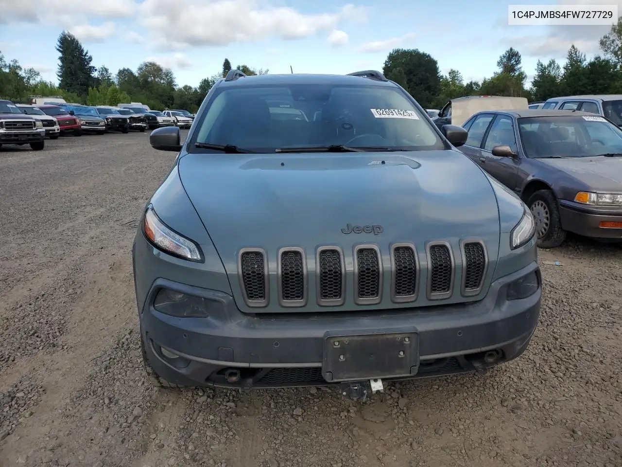 2015 Jeep Cherokee Trailhawk VIN: 1C4PJMBS4FW727729 Lot: 62691425