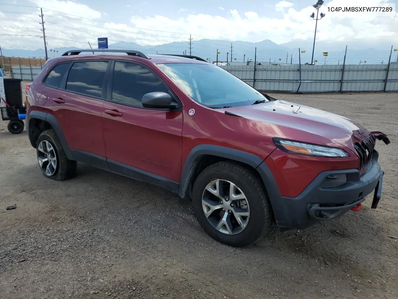2015 Jeep Cherokee Trailhawk VIN: 1C4PJMBSXFW777289 Lot: 62916535