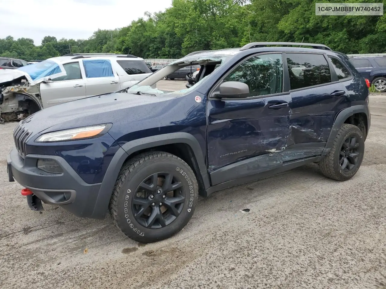 2015 Jeep Cherokee Trailhawk VIN: 1C4PJMBB8FW740452 Lot: 63023715