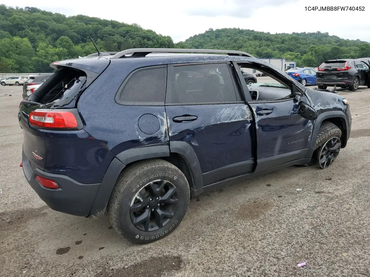 2015 Jeep Cherokee Trailhawk VIN: 1C4PJMBB8FW740452 Lot: 63023715