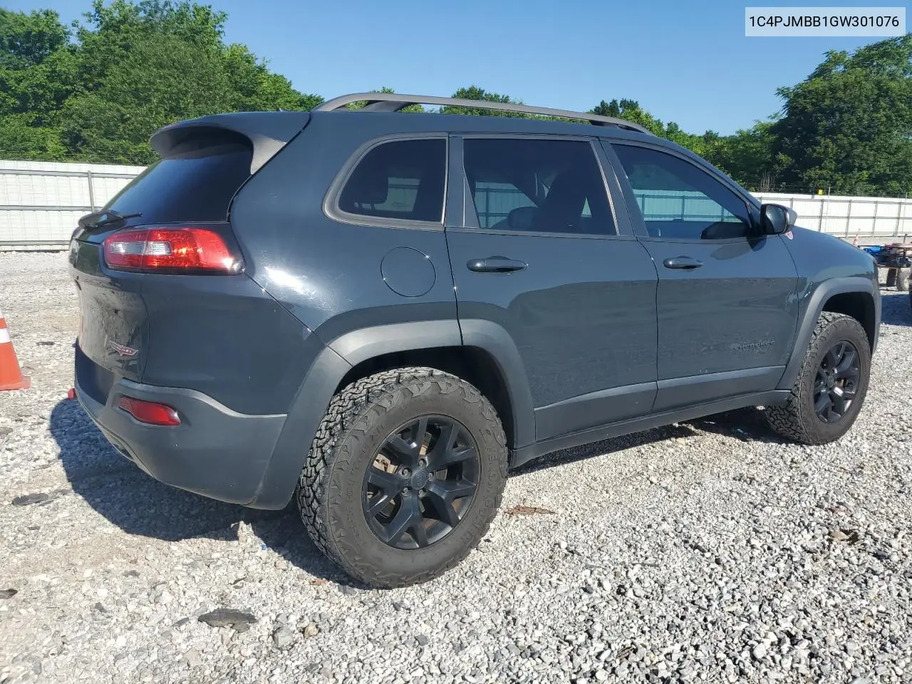 2016 Jeep Cherokee Trailhawk VIN: 1C4PJMBB1GW301076 Lot: 56407955