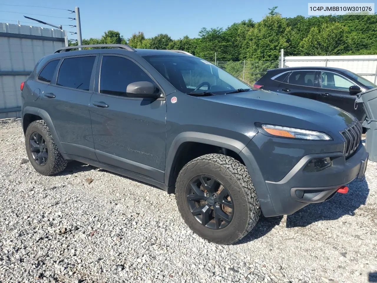 2016 Jeep Cherokee Trailhawk VIN: 1C4PJMBB1GW301076 Lot: 56407955