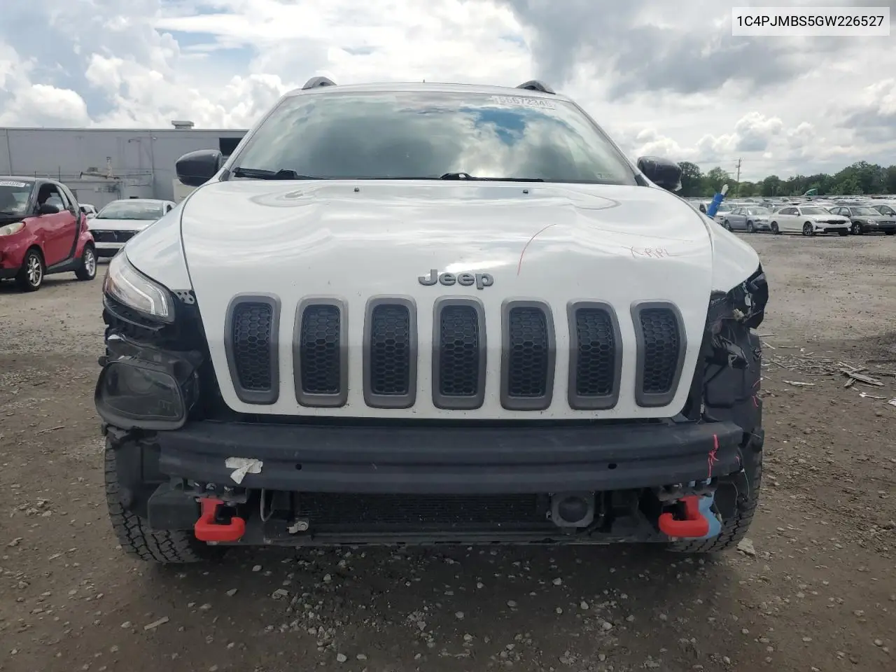 2016 Jeep Cherokee Trailhawk VIN: 1C4PJMBS5GW226527 Lot: 56672345