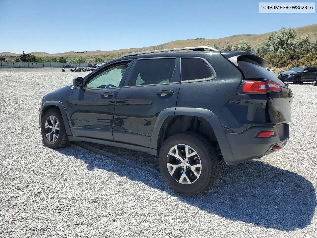 2016 Jeep Cherokee Trailhawk VIN: 1C4PJMBS8GW352316 Lot: 62519365