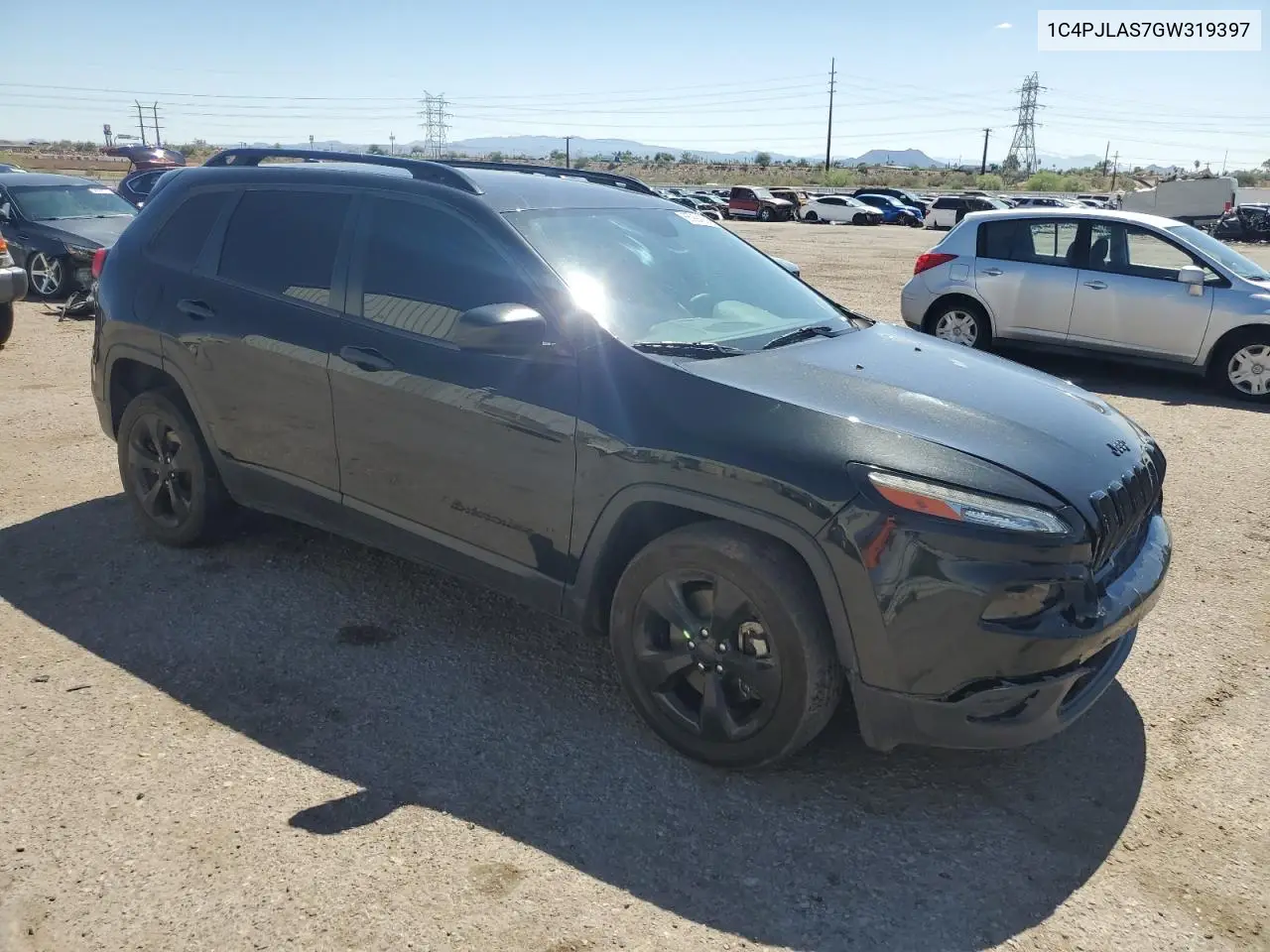 2016 Jeep Cherokee Sport VIN: 1C4PJLAS7GW319397 Lot: 65994355