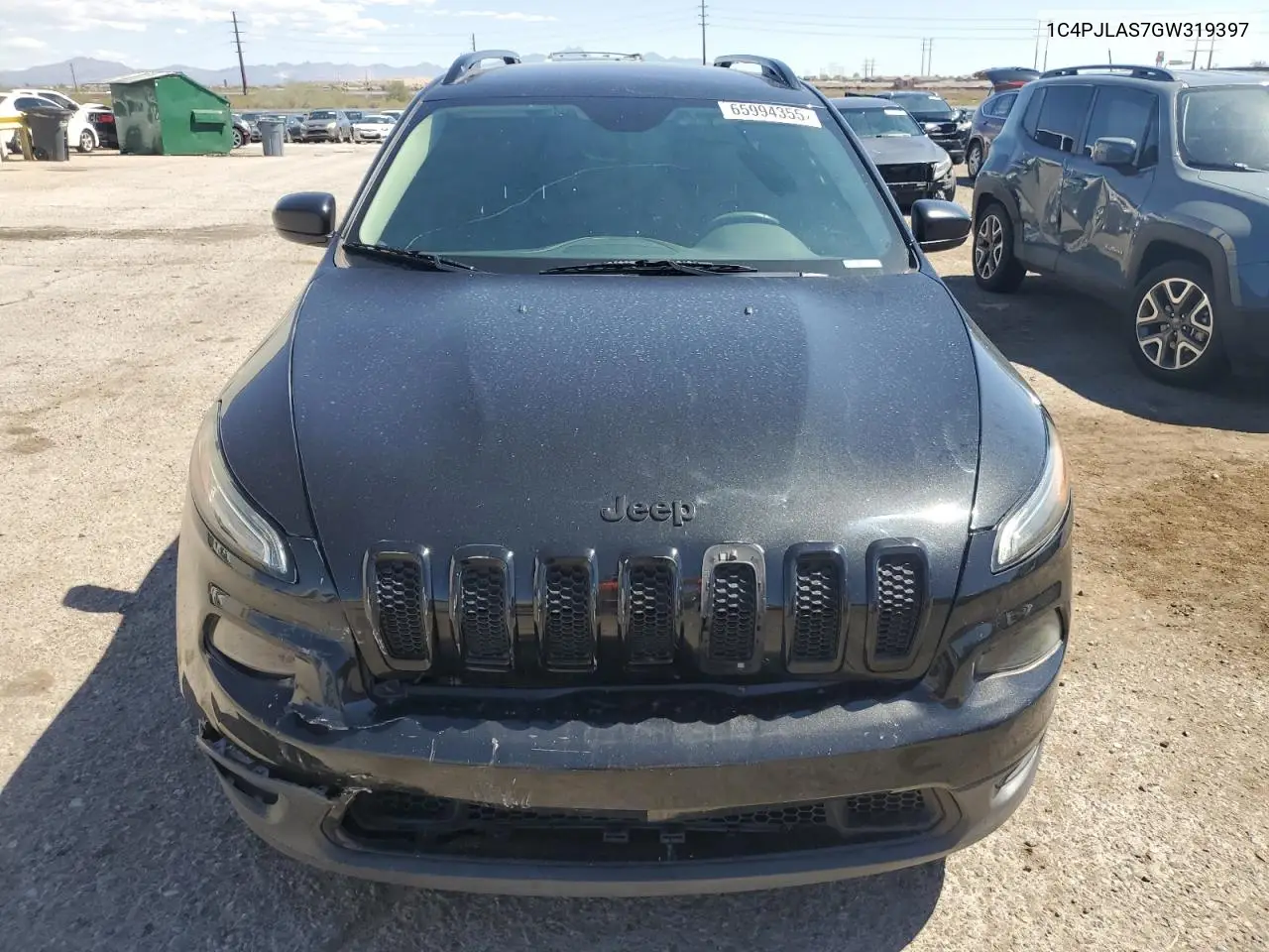2016 Jeep Cherokee Sport VIN: 1C4PJLAS7GW319397 Lot: 65994355
