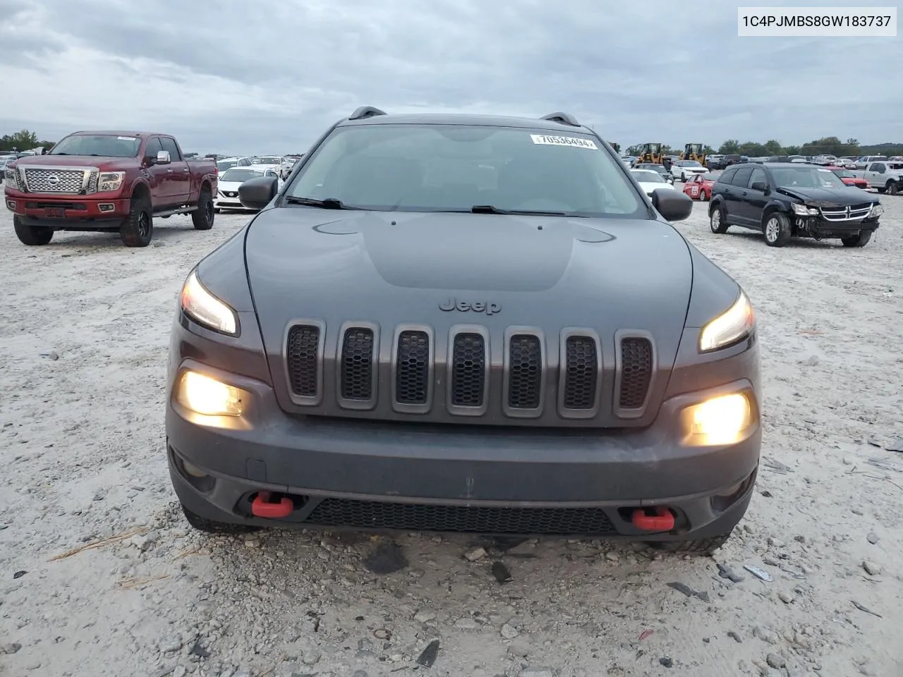 2016 Jeep Cherokee Trailhawk VIN: 1C4PJMBS8GW183737 Lot: 70536494