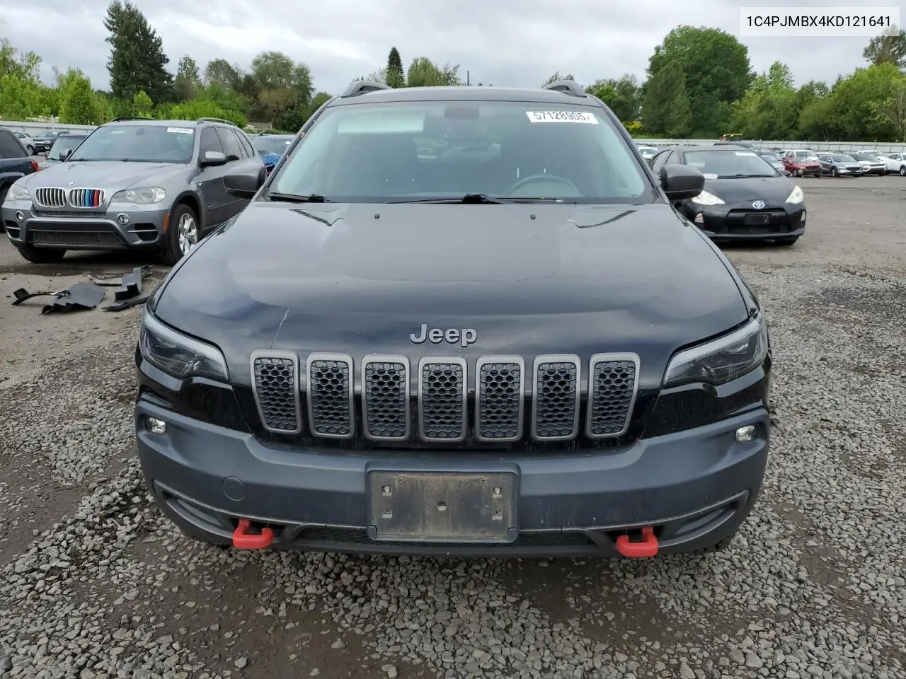 2019 Jeep Cherokee Trailhawk VIN: 1C4PJMBX4KD121641 Lot: 57128905