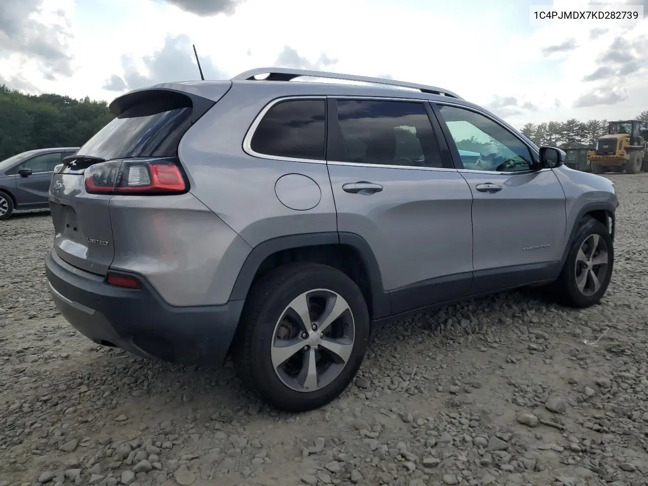 2019 Jeep Cherokee Limited VIN: 1C4PJMDX7KD282739 Lot: 65623545