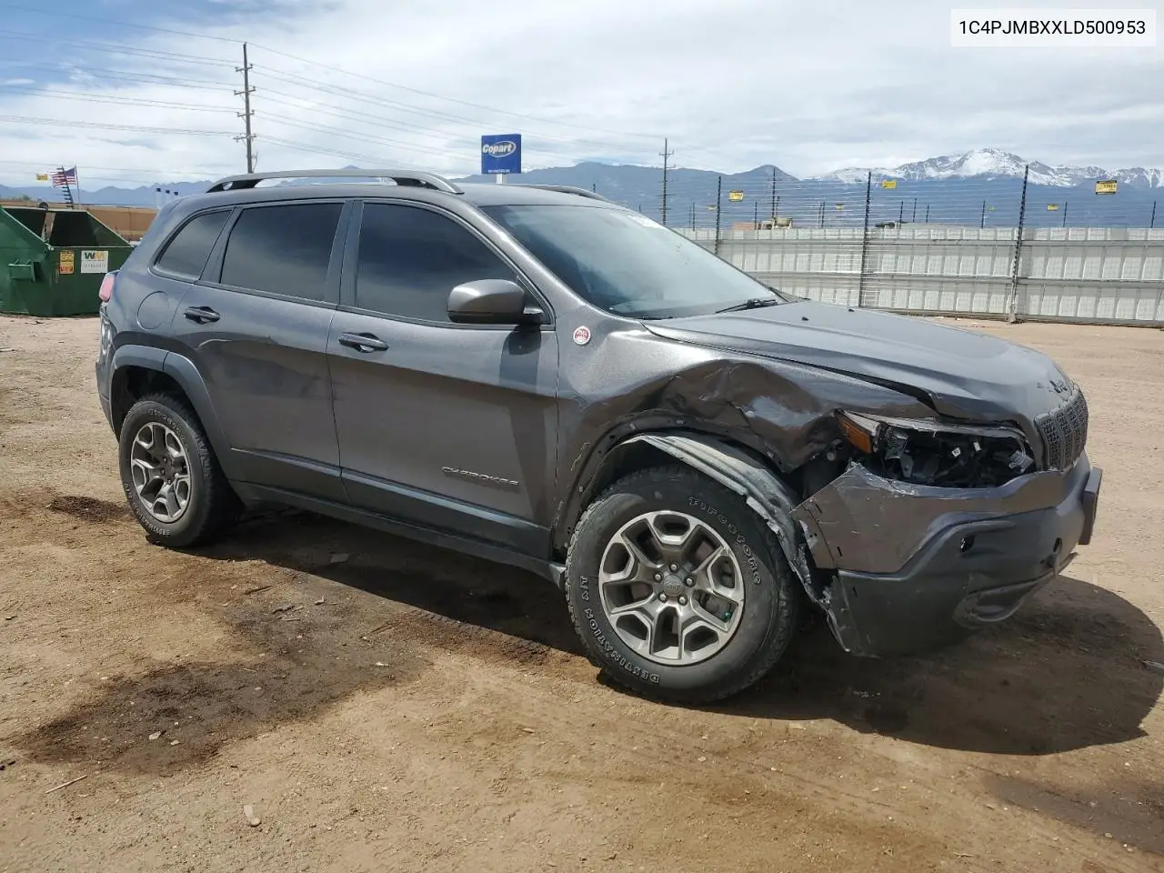 2020 Jeep Cherokee Trailhawk VIN: 1C4PJMBXXLD500953 Lot: 56972715