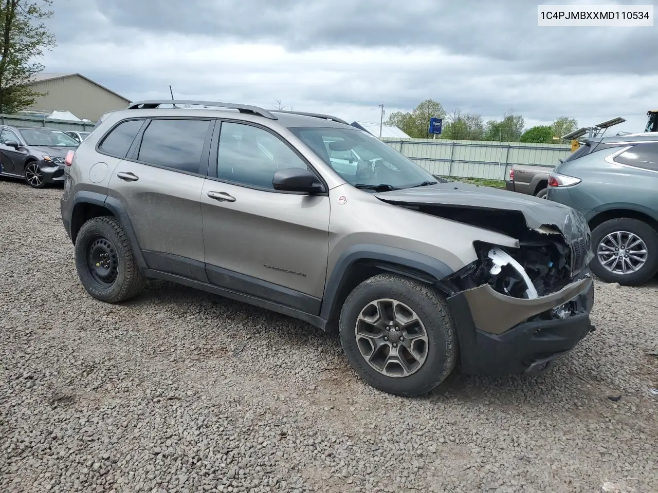 2021 Jeep Cherokee Trailhawk VIN: 1C4PJMBXXMD110534 Lot: 56333785