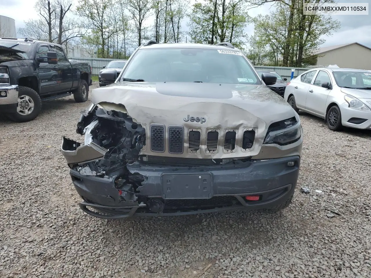 2021 Jeep Cherokee Trailhawk VIN: 1C4PJMBXXMD110534 Lot: 56333785