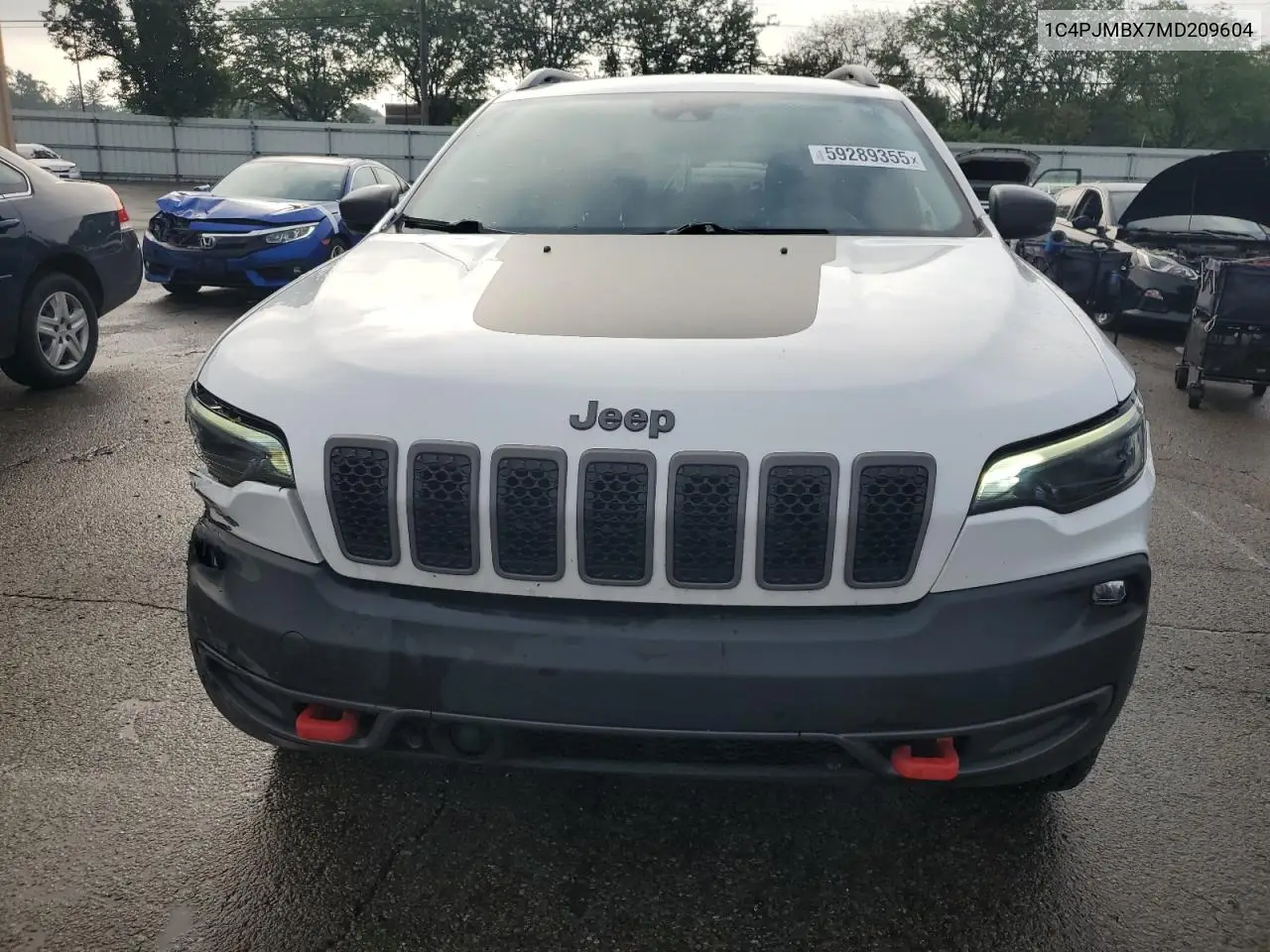 2021 Jeep Cherokee Trailhawk VIN: 1C4PJMBX7MD209604 Lot: 59289355