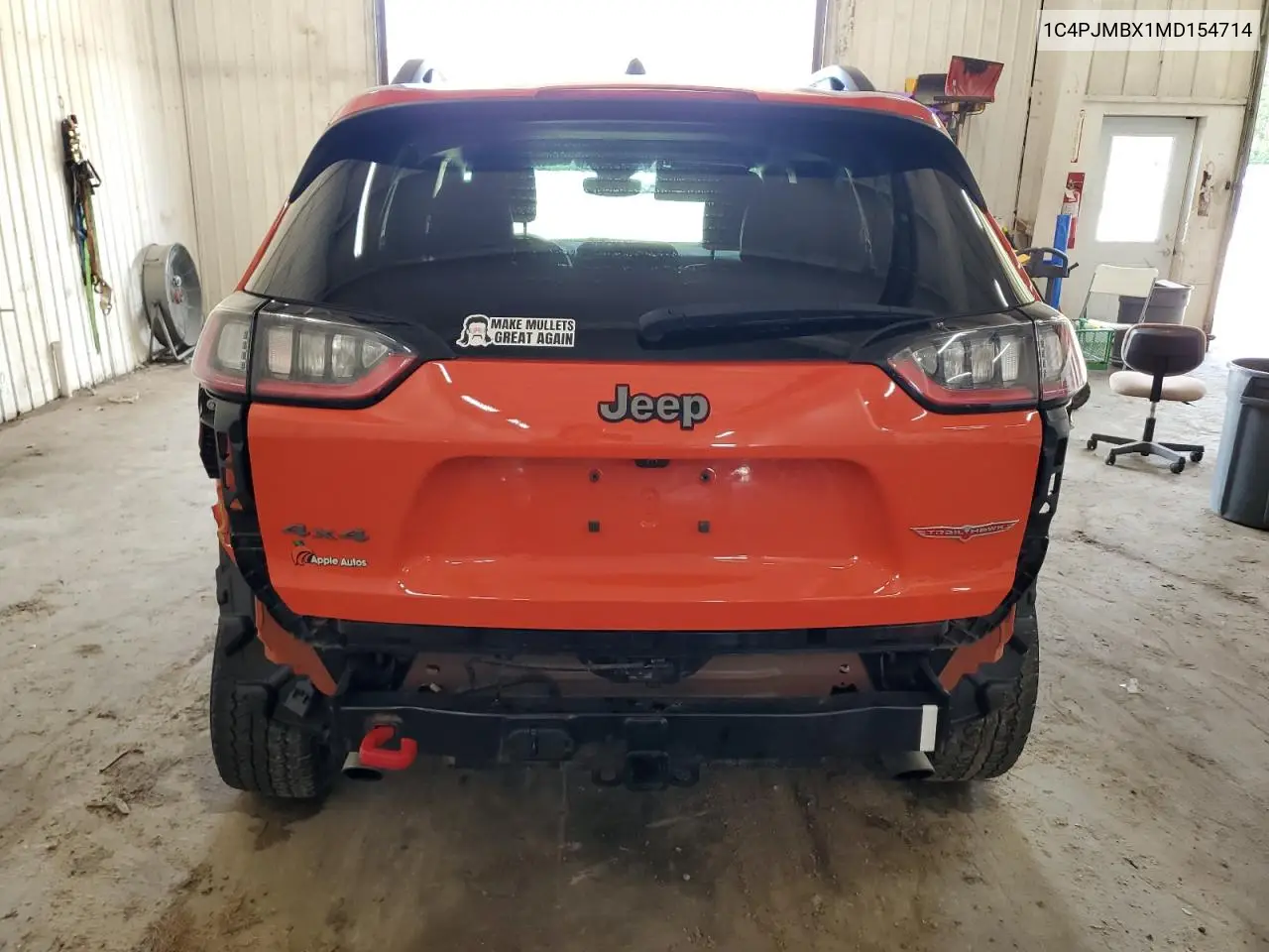 2021 Jeep Cherokee Trailhawk VIN: 1C4PJMBX1MD154714 Lot: 62785905