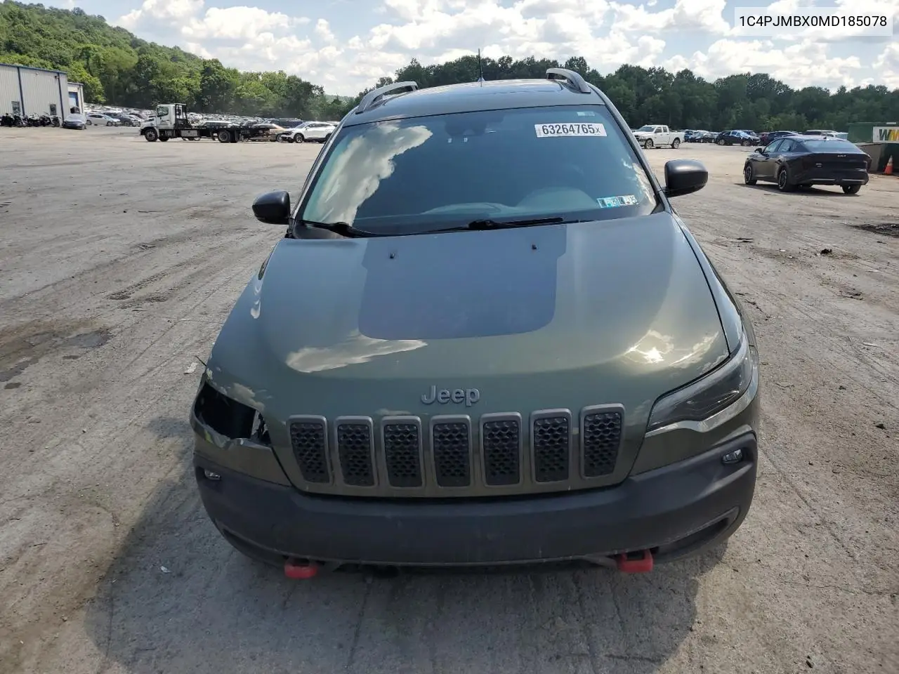 2021 Jeep Cherokee Trailhawk VIN: 1C4PJMBX0MD185078 Lot: 63264765