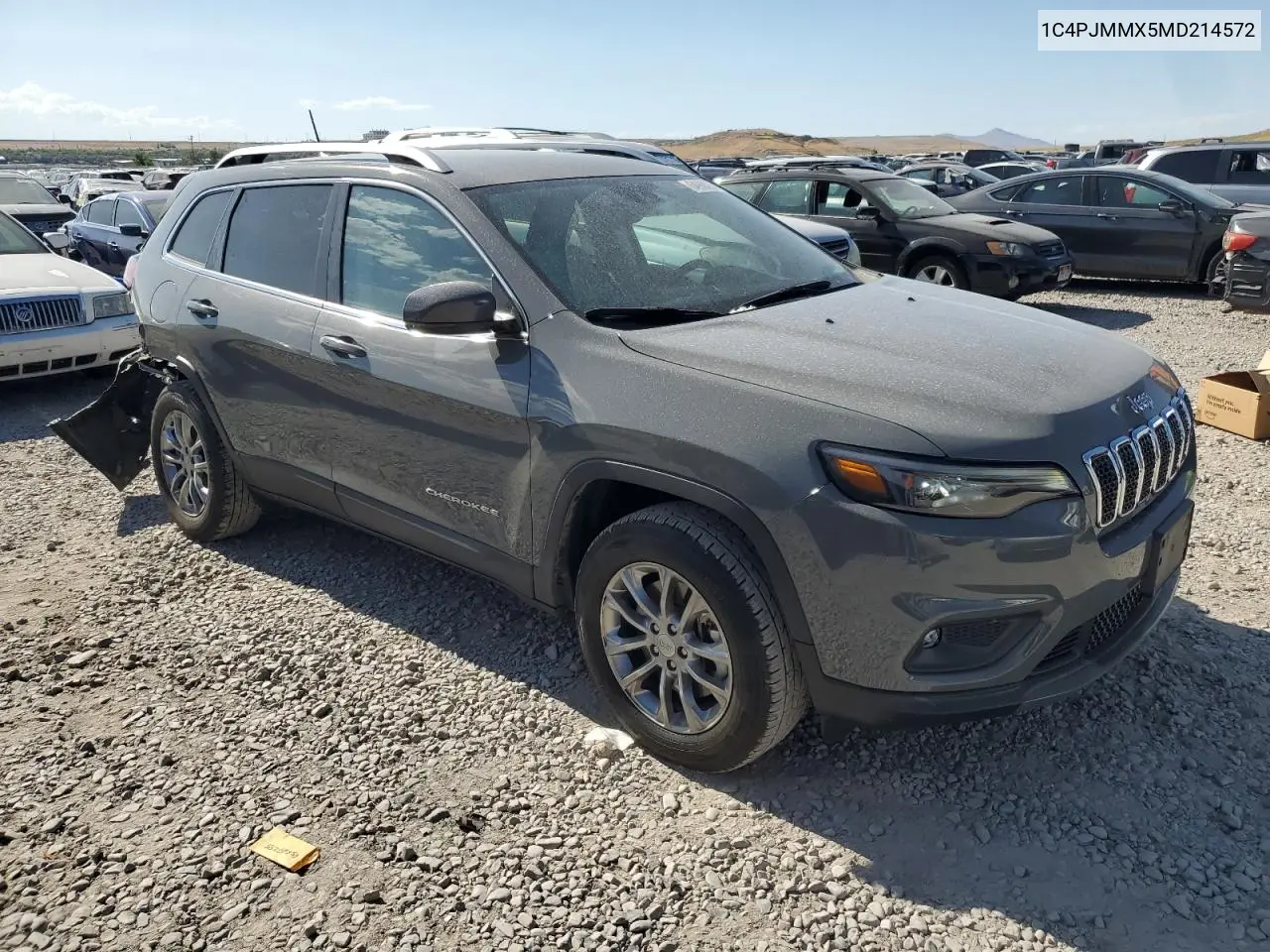 2021 Jeep Cherokee Latitude Lux VIN: 1C4PJMMX5MD214572 Lot: 64980235