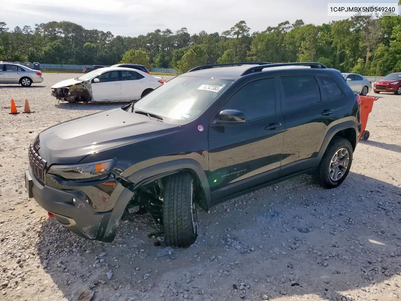 2022 Jeep Cherokee Trailhawk VIN: 1C4PJMBX5ND549240 Lot: 56743785