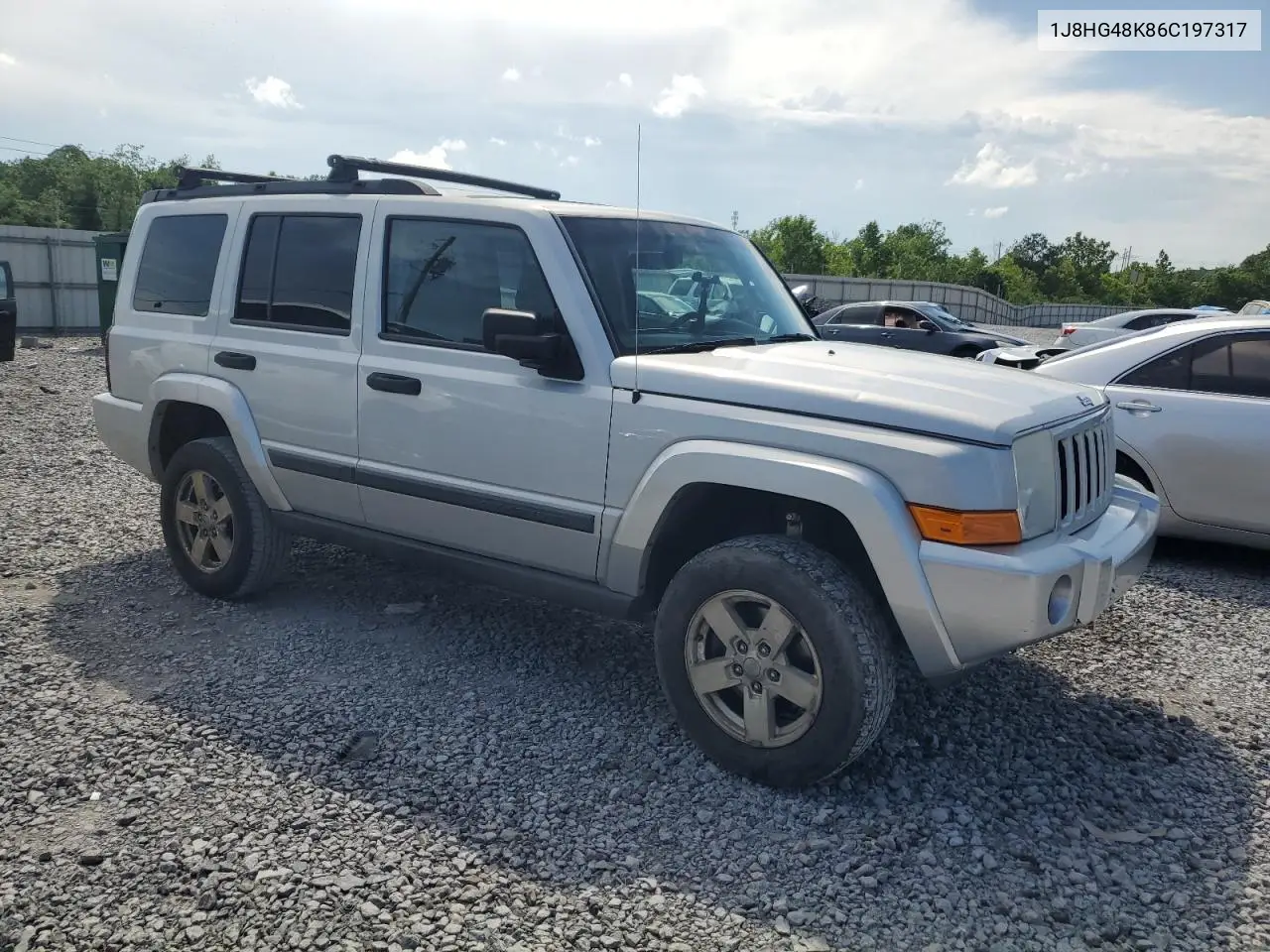 2006 Jeep Commander VIN: 1J8HG48K86C197317 Lot: 56476245