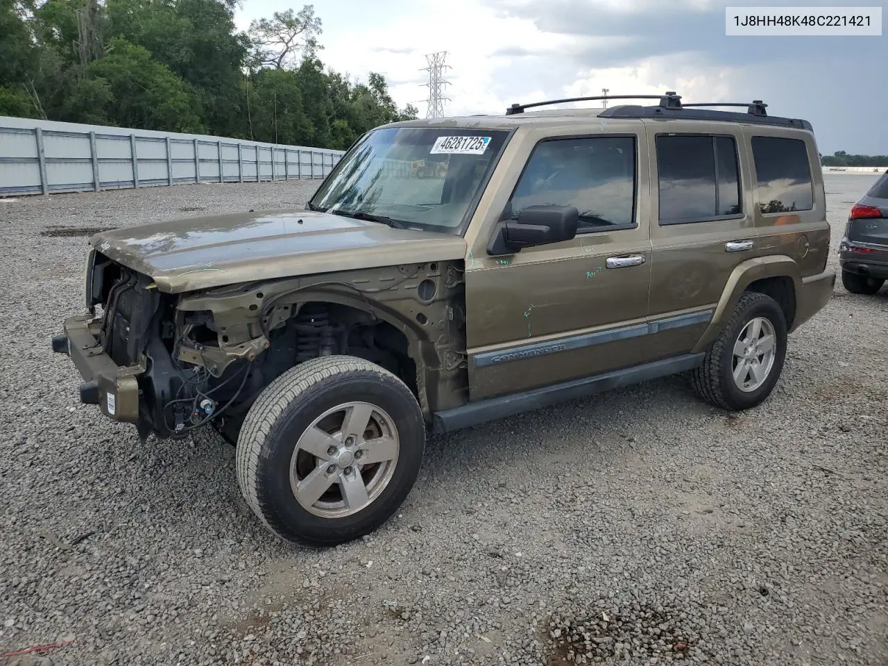 2008 Jeep Commander Sport VIN: 1J8HH48K48C221421 Lot: 46281725