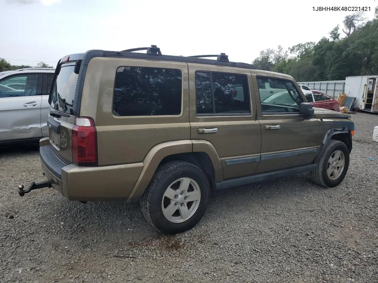 2008 Jeep Commander Sport VIN: 1J8HH48K48C221421 Lot: 46281725